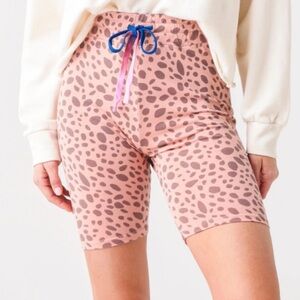 Sundry Peachy Pink and Gray leopard print Shorts size small